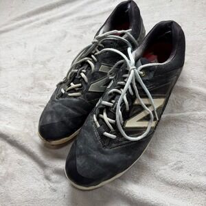 New Balance 4040v3 Metal Baseball Cleats Mens 14 Black White L4040BK3 REVlite